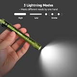 Lepro LED Torch Pen Light 2 Pack Battery Powered 3 Modes IP44 Green view 3