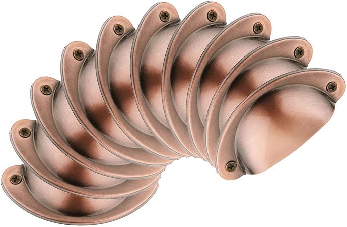 Bocotoer Traditional Drawer Handle Pulls Furniture Half Moon Shell