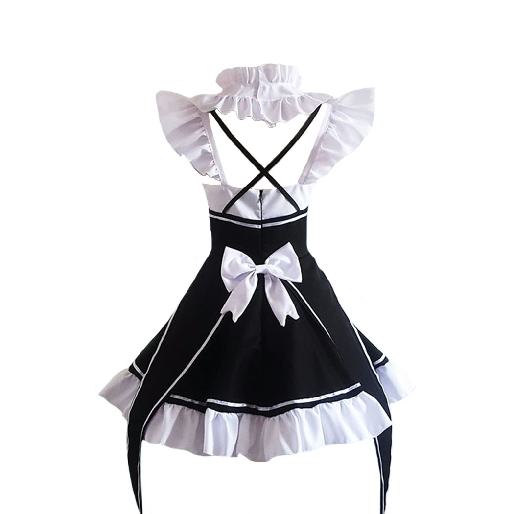 Ainiel Valentines Day Outfit Women Anime Cosplay Lolita Fancy Dress Maid Dress With Socks Headwear Sets