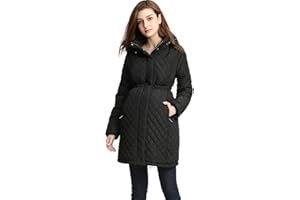 MOMO BABY Momo Maternity Outerwear Women Prue Quilted Parka Coat Pregnancy Winter Jacket
