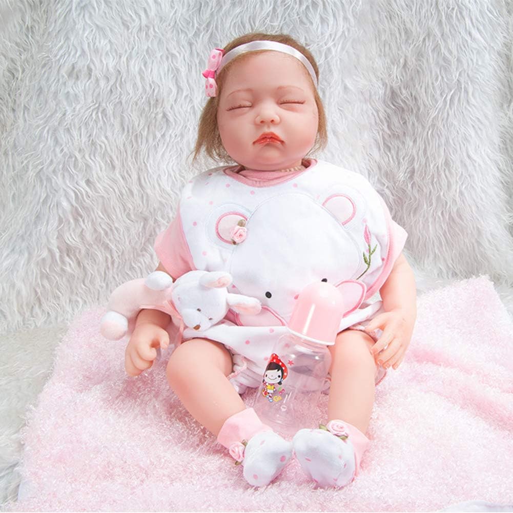 Prezzo QWER Bambola Reborn 45 Centimetri di Stoffa di Silicone Chiuso Occhi Dormendo Ragazza Giocattolo Casa Regalo di Compleanno Offerte