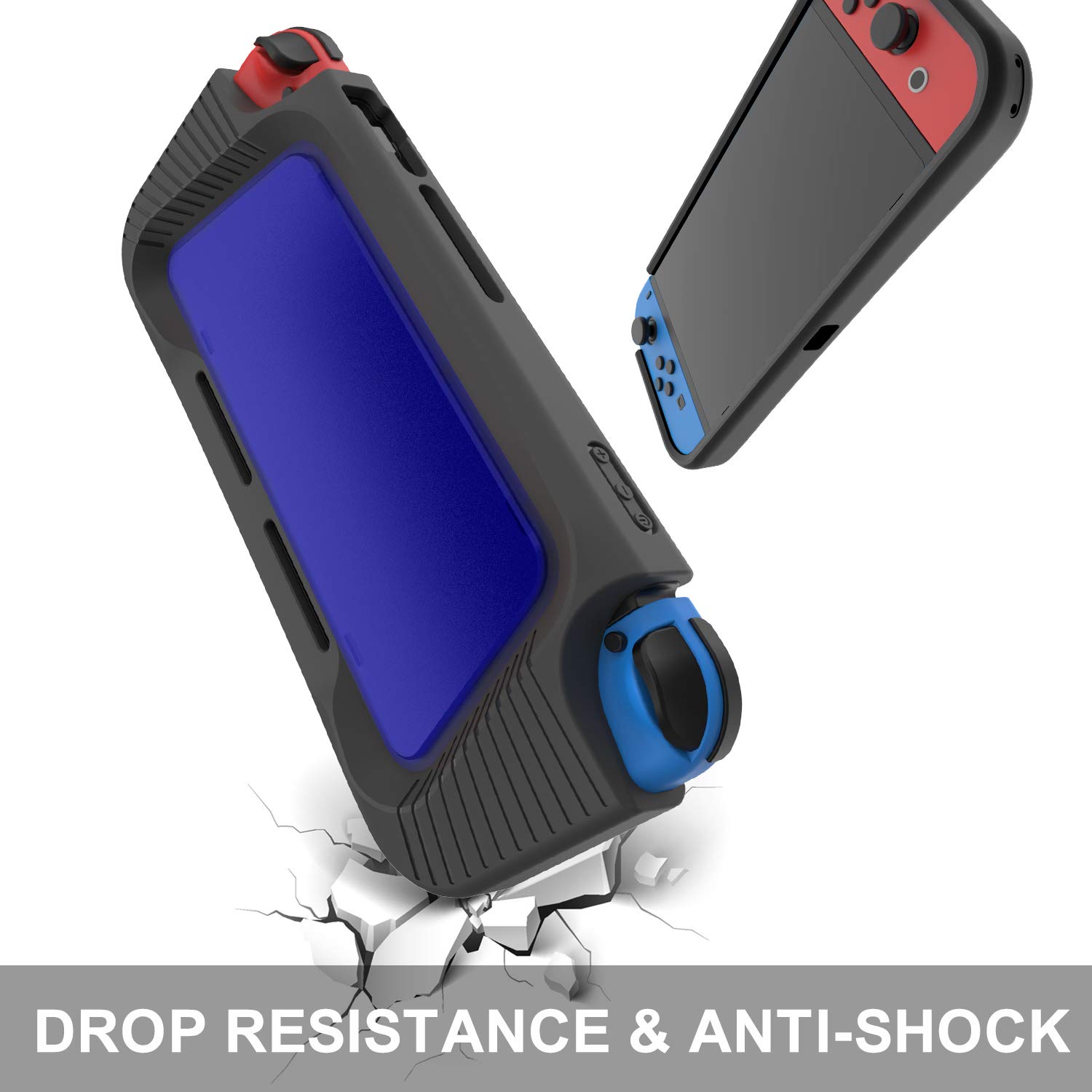 Nintendo Switch Case, Heavy Duty Cover Case for Nintendo Switch with Shock-Absorption and Anti-Scratch (Blue)