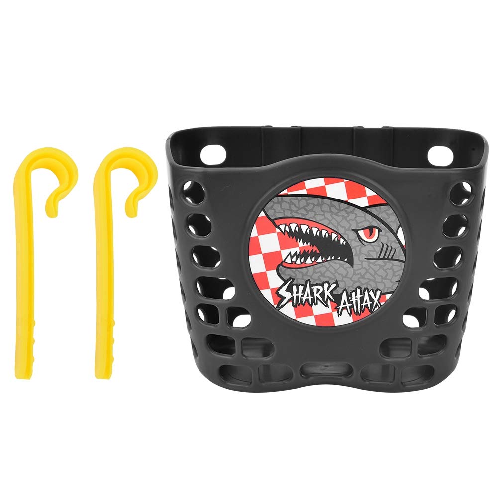 Outdoor Cute Bike Basket, Outdoor Bicycle Bike Cute Front Basket Cycle Shopping Holder for Children Kids (Black)