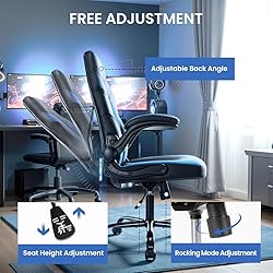 Ergonomic Gaming Chair with Adjustable PU Leather