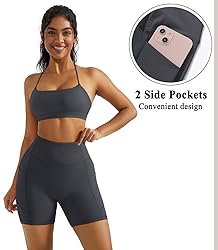 OMKAGI 2 Piece Workout Sets for Women Open Back
