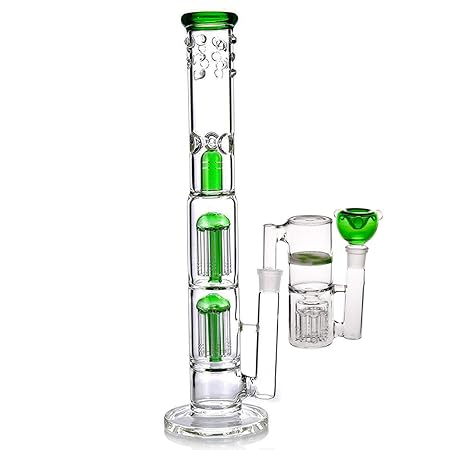 Grün bong glas bong,kopf 18.8 schliff 42cm 900g Percolator bong siebe tabakpfeife wasserpfeife