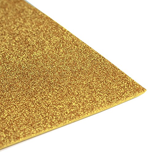 Glitter EVA Foam Sheet, 9-1/2-Inch x 12-Inch, 10-pack (Gold)