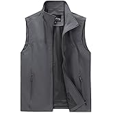 MANLUODANNI Men's Lightweight Vest Sleeveless Outdoor Work Jacket for Travel Hiking Running