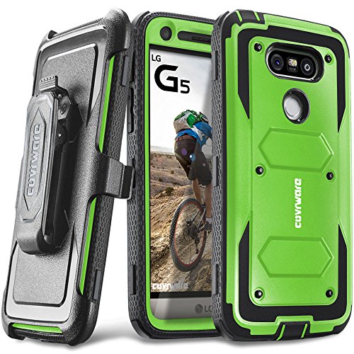 COVRWARE LG G5 - [Aegis Series] with Built-in [Screen Protector] Heavy Duty Full-Body Rugged Holster Armor Case [Belt Swivel Clip][Kickstand], Green (CW-G-AG06)