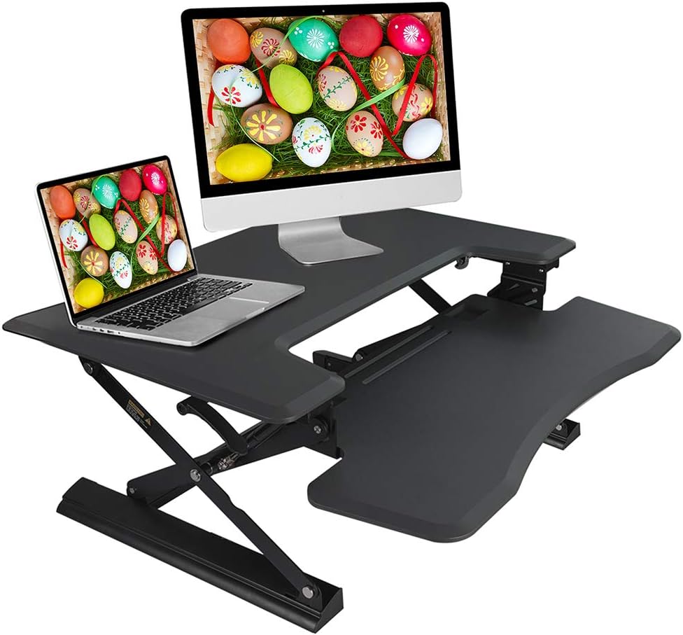 SOQOOL Computer Stand Riser for Desk,Ventilated Ergonomic Aluminum