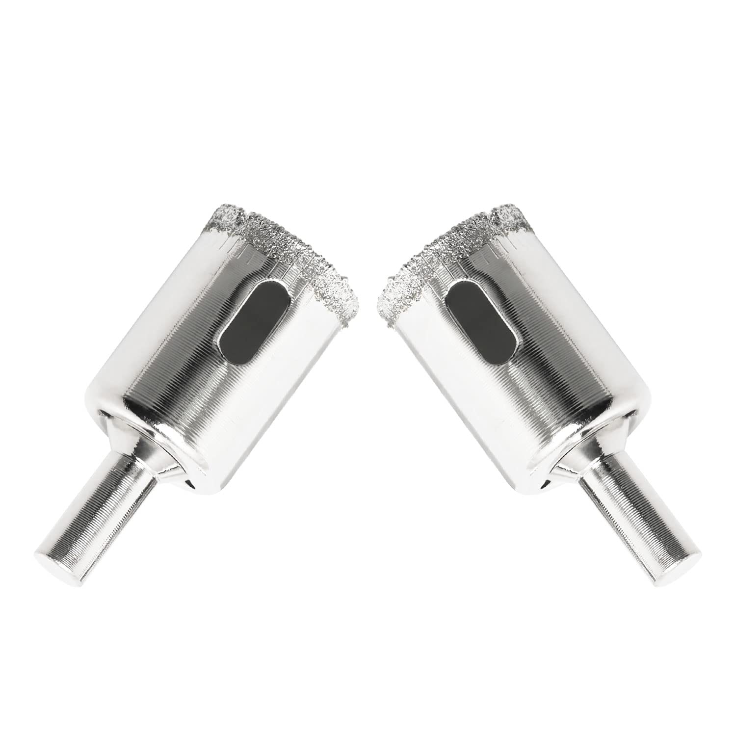 Ohamtes 2Pcs cutting diameter 25mm(1") diamond drill bits, hollow drill bits, hole saw diamond bits, suitable for opening holes in glass, ceramics, marble and other materials