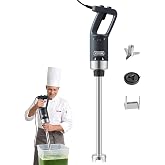 VEVOR Commercial Immersion Blender 750W 20" Heavy Duty Kitchen Hand Mixer | for Soup, Smoothie, Puree, Baby Food, Variable Speed Stick Machine with 304 Stainless Steel Blade, Multi-Purpose Portable