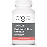 Metabolic Maintenance Red Yeast Rice with CoQ10 - Provides Energy Production + Cardiovascular Health Support - Co Enzyme Q-10 + Red Yeast Rice Antioxidant Supplement (120 Capsules)