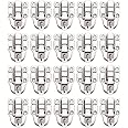 20Pack Metal Duckbilled Box Hasp Lock Toggle Latch Catch for Wooden Case Boxes Toolbox Silver