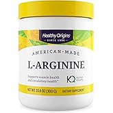 Healthy Origins - L-Arginine (American-Made, Non-GMO, Gluten Free, Muscle Support), 10.6 Ounce