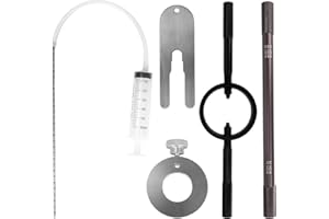 Fukaisu Motorcycle Fork Service Tool Kit, Professional Fork Oil Level Tool Spring Compressor & Damper Rod Bleed Assist Mainte