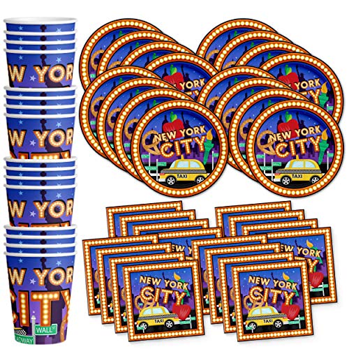 New York City NYC Birthday Party Supplies Set Plates Napkins Cups