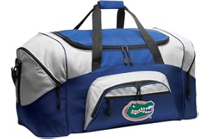 BROAD BAY Florida Gators Duffel Bag Suitcase - Large University of Florida Duffle For Sports Travel (Royal)