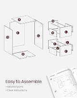 VASAGLE 2-Drawer Filing Cabinet Mobile File Cabinet Home Office Straw Yellow view 8