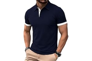 T Shirts for Man Casual Short Sleeve Button Down Lapel T-Shirts Summer Lightweight Beach Vacation Henley Basic Shirt