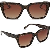 DIFF Amara Square Oversized Sunglasses for Women | 100% UVA/UVB Protection