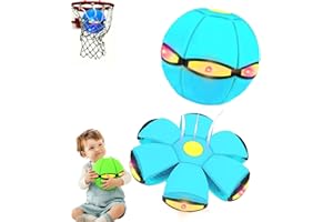 ronsalo Children's Bouncing Ball, Magic Flying Saucer, Bouncy Ball, Parent-Child Interaction, Dual Form Freely Switchable with 6 Light