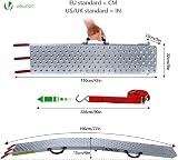 VOUNOT Set of 2 Loading Ramps 800 kg Max Foldable Galvanized Non-Slip view 3