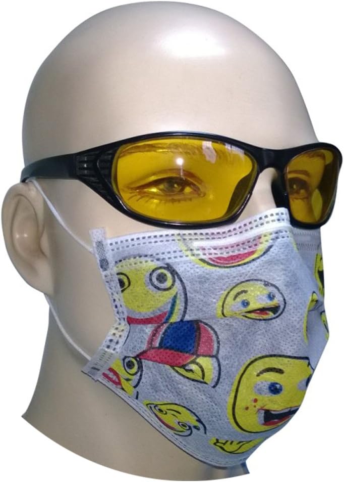 Filtra Disposable Air Pollution Face Mask with Activated Carbon 50 Pcs (Cartoon Design) TT-4TOONEM-AC