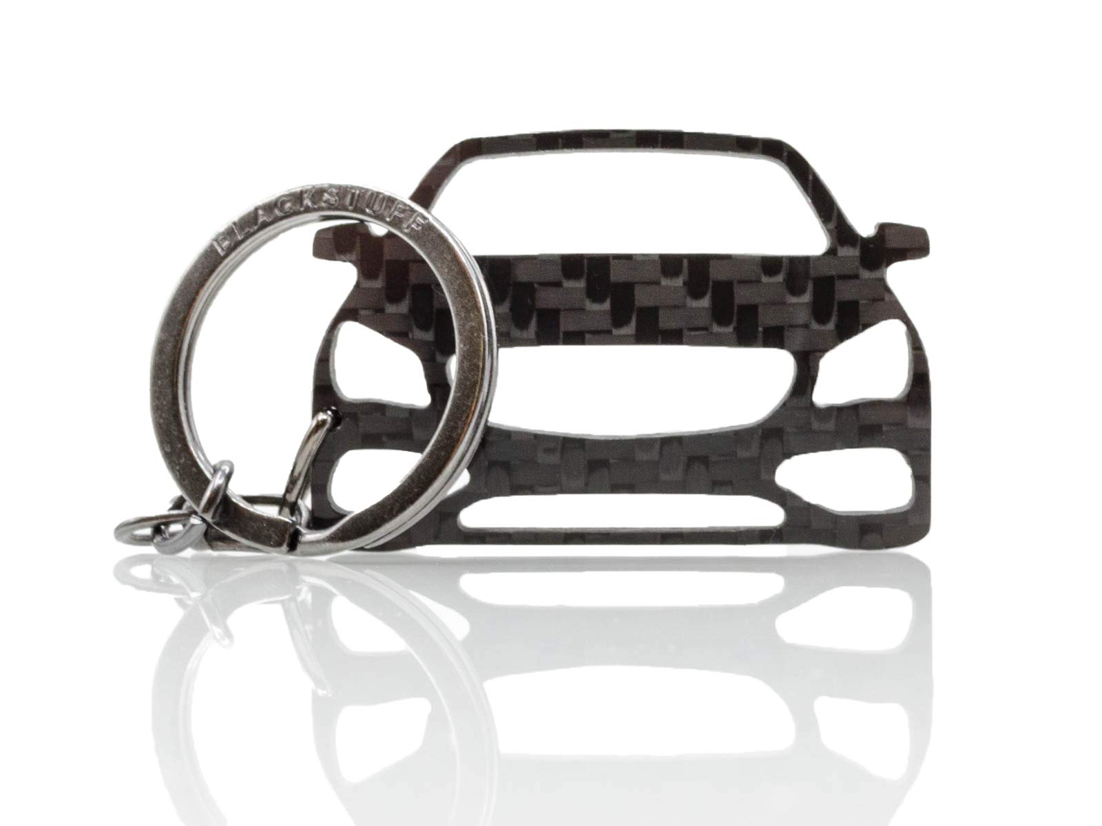 BlackStuff Carbon Fiber Keychain Keyring Ring Holder Compatible with CLA Class C117 2013-2019 BS-197