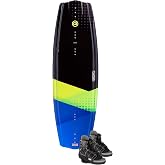 O&rsquo;Brien Valhalla Wakeboard + Clutch Bindings &ndash; Feather Core Progressive Rocker Board with Molded &amp; Removable Fins &ndash; Stable, Forgiving Ride for Beginner to Intermediate Riders