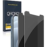 [2 Pack] QHOHQ Privacy Screen Protector for iPhone 12 Pro Max [6.7"],Anti-Spy Tempered Glass Film,9H Hardness - 2.5D…