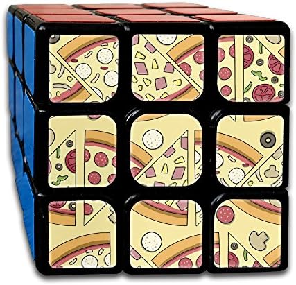 LjcuB Pizza And Pot 3x3x3 Speed Cube Toys Smooth Sticker Magic Cube Puzzles 55mm Anti-pop Best Brain Training Gift Idea For Kids Or Adults