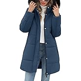 VXVGER Women's Thicken Puffer Coat Winter Warm Fleece Quilted Jacket Padded Parka Coat with Removable Hood
