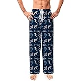 Deovige Pajama Pants Men Soft Funny Shark Print Pajamas Lightweight Lounge Pants Funny Sleepwear Pj Bottoms with Pockets