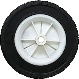 Shepherd 9611 7-Inch Semi-Pneumatic Rubber Replacement Tire Plastic Wheel 1/2 view 3