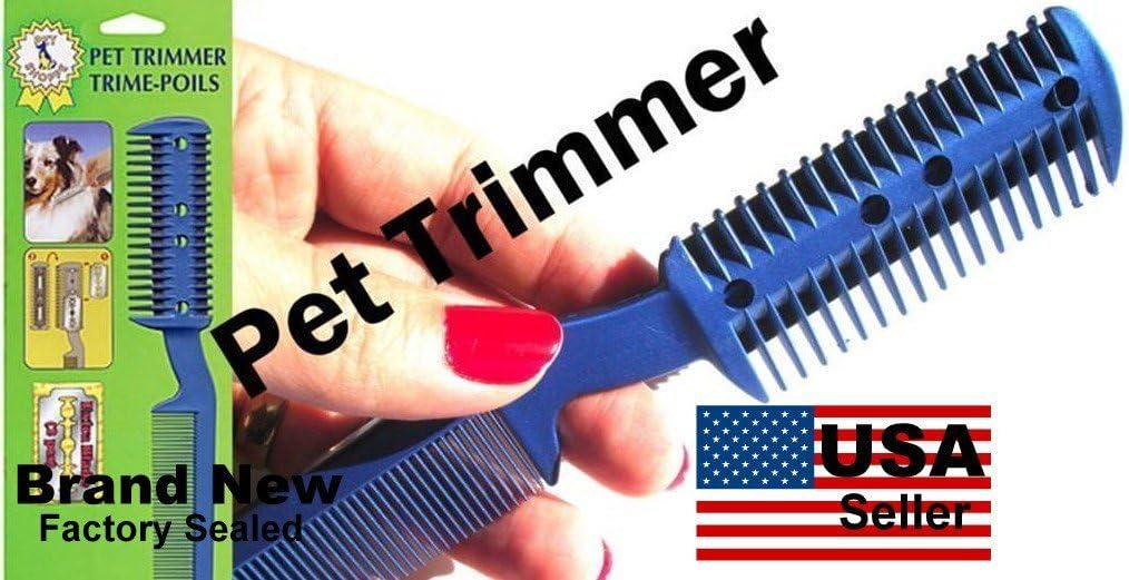TZIPCO Pet Cat Hair Trimmer Grooming Comb 2 Razor Cutting