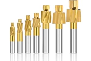 Drill Bit HSS Milling Cutter Counterbore End Mill Pilot Slotting Tool Copper Metal Drilling Piloted Counterbore Cutter,7pcs M