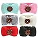 Ranipobo Baby Girl Knit Crochet Turban Warm Headbands (6 PCs-Black/Grey/Green/Pink/White/Red)