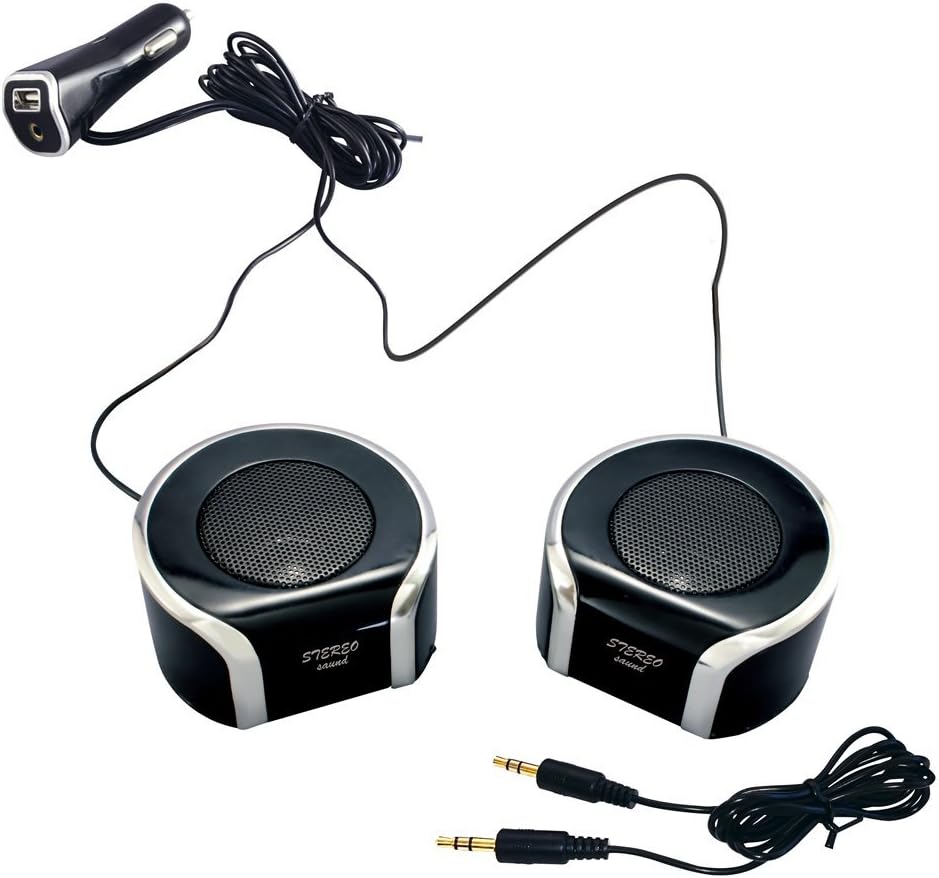 槌屋ヤック ツインセパレート クリアサウンドスピーカー Usb2 4a付 Dc12v ブラック Tp 196 カーオーディオ 車 バイク Amazon