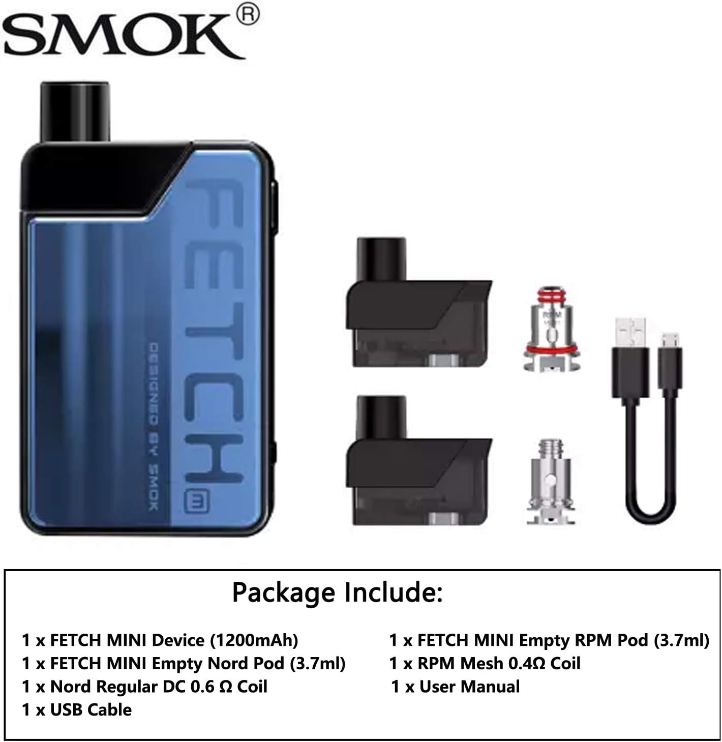 Fetch Mini Stylish Pod System Starter Kit (Blue)
