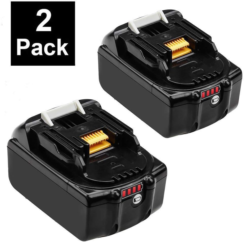 2 Pack 3.0Ah Replace for Makita 18V Battery Lithium Ion BL1830B BL1840 BL1850B BL1860B LXT400 194204-5 Cordless Tool