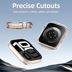 Adorve 3 Pack Tempered Glass Case for Apple Watch
