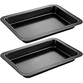 CHEFMADE Rectangular Cake Pan, Nonstick 10.8 Inch Oblong Cake Pan, 7" x 10.8", Set of 2