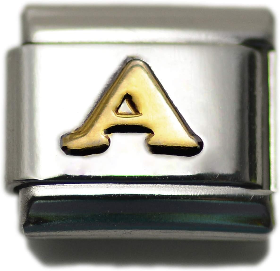 Dolceoro 9mm Italian Modular Letter Initial Alphabet Charm Link