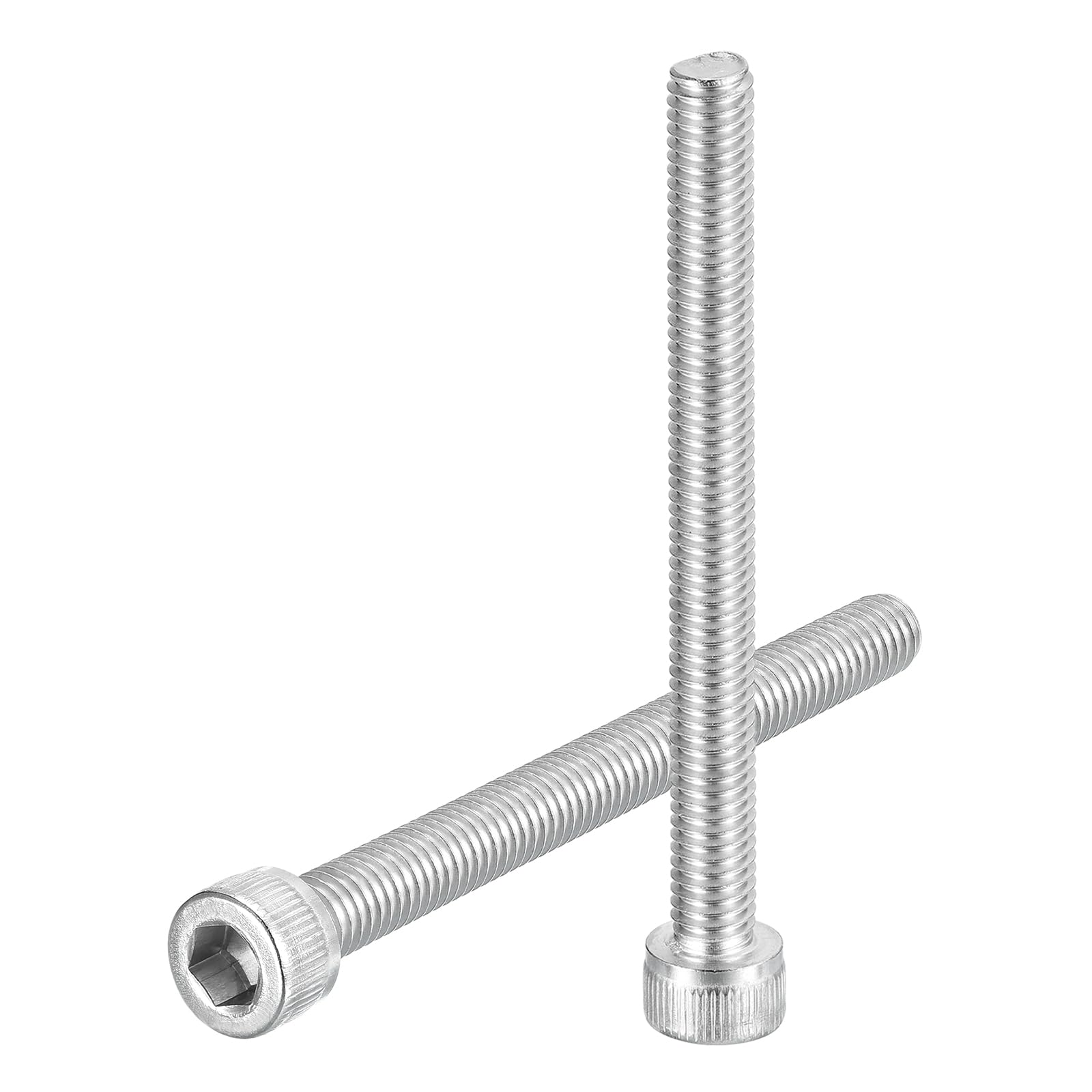 uxcell Hex Socket Bolts (M6-1x65), 304 Stainless Steel Hex Socket Drive Screw, Silver Tone, 25 Pcs