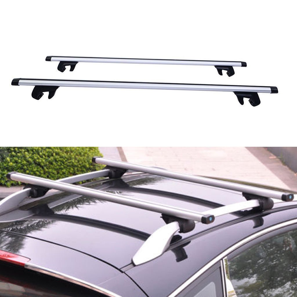 1 Pairs SiKy 123cm Aluminum Alloy Anti Theft Car Top Roof Cross Bar