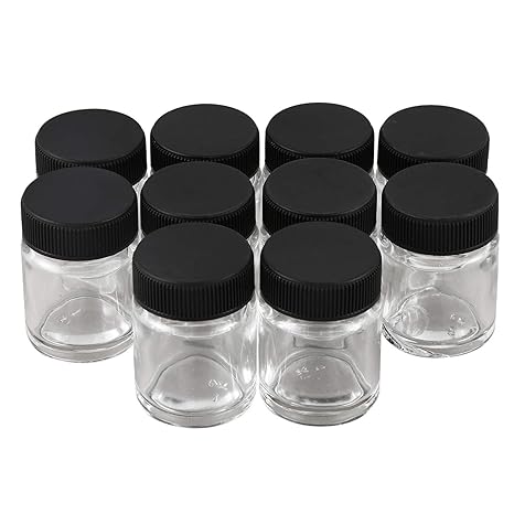 Nrpfell 10 pcs 22 cc Botellas de vidrio de aerografo Vacios ...