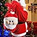 ZJchao Santa's Gift Sack Bags, 1Pc Cute 3D Santa Claus Face Red Velvet Fabric Bags for Wrapping Candys Toys