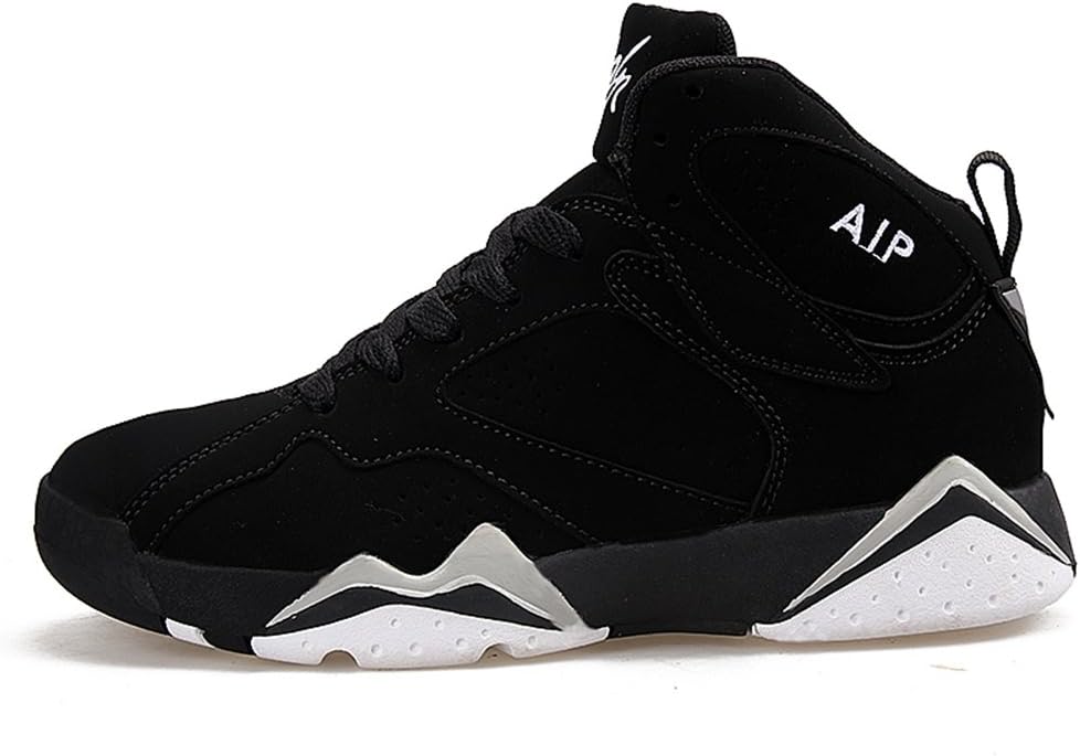 Scennek Men's Running Shoes Indoor and Outdoor Sports Fitness Fashion Sneakers Basketball Shoes Casual White Black