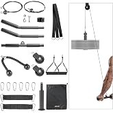 VEVOR LAT Pulldown Attachments, Cable Machine Rowing | T/V-bar Set, Tricep Pull Down Bar, Back Strength Training, Bicep Curl Tricep Lat Pulldown Bar, Home Gym Fitness